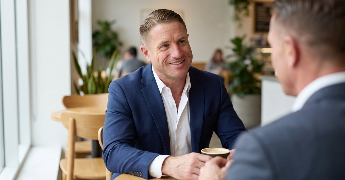 J. Michael in a coffee conversation